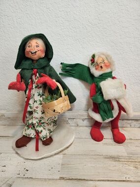 Vintage Annalee 8" Mrs Santa Claus 1989,  Annabelle 10" 1991